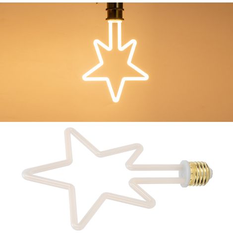 Ampoule décorative LED E27/2700K 8W en forme d'étoile à 5 branches pour éclairage intérieur festif 220-240V (1/5)