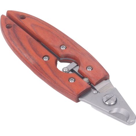 Coupe-ongles pour animaux avec manche en bois et acier inoxydable, coupe-griffes pour chiens et chats, coupe-ongles rapide et sûr pour la maison et les voyages (1/5)
