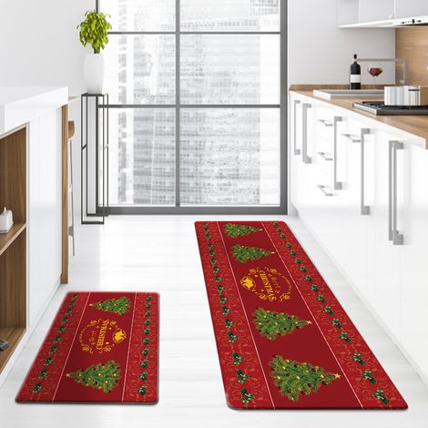 Christmas Kitchen Floor Mat, Non-Slip Mat, Winter Entrance Mat, Anti-Slip Door Mat - JWF7250 - 40600.8cm