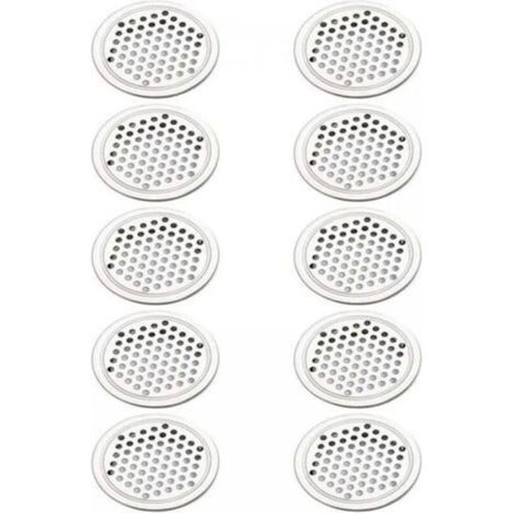 (53mm) 20pcs Stainless Steel Round Ventilation Grilles, Round Ventilation Covers for Furniture and Shelf, Exhaust Vents, Kitchen Cabinet Ventilation Vents (1/4)