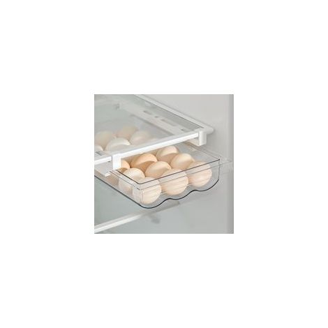 Boîte de Rangement D'œufs à Tiroir Transparence Tiroir Boite Oeufs Egg Storage Box avec Glissières et Poignées Réfrigérateur Boîte à Tiroirs Plastique pour Restaurant Cuisine Oeufs Légumes Fruits
