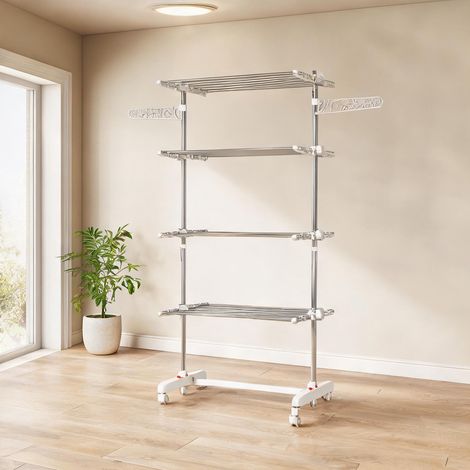 SunJet Porte-manteau, vestiaire sur pied, Étendoir pliable 142x55x172 - Réf. BP2XBZDKO9HL (1/5)