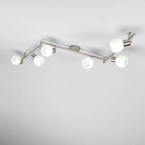 [GEBRAUCHT] B-Ware Lindby Led Deckenlampe Elaina Deckenlampe Lampe Leuchte 6 Flg. E14 Nickel Matt