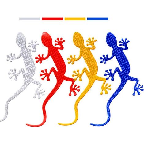 Autocollant Voiture Lézard JDM Découpe Auto Verre Ordinateur Portable Fenêtre Jaune Rouge Bleu Blanc (1/5)
