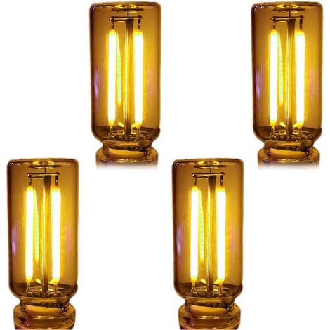 Veilleuse de chevet tactile USB, mini lampe LED à intensité variable pour chambre, voiture, ambiance romantique et décoration intérieure moderne (4 LED, couleurs chaudes). (1/5)