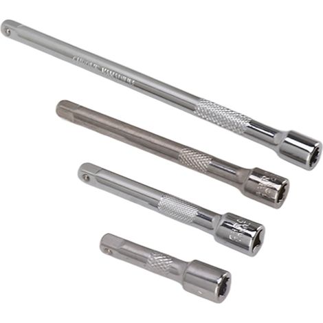Jeu de 4 rallonges pour cliquet 1/4 de pouce, tige longue 50 mm 75 mm 100 mm 150 mm (1/5)