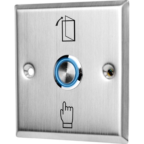 Système de contrôle d'accès par bouton de sortie avec interrupteur d'ouverture de porte et voyant lumineux (1/5)
