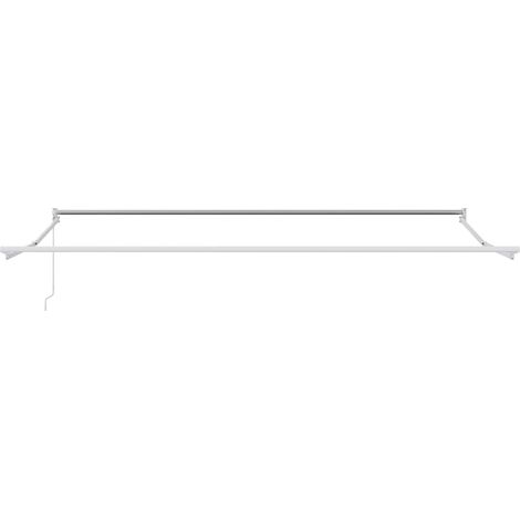 Cadre de store rétractable manuel Blanc 4 x 2 m Aluminium (1/5)