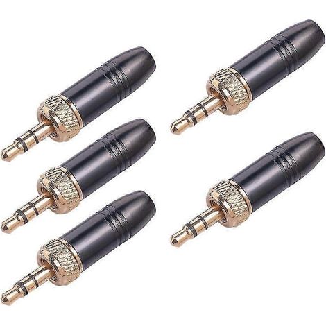 Lot de 5 microphones cravate avec prise audio 3,5 mm et câble fileté M6 pour Sony et Sennheiser. (1/5)