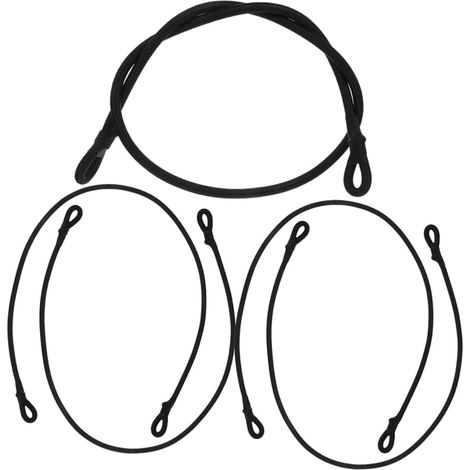 Corde Élastique de Trampoline en Nylon Latex, Lot de 5, Noire (1/5)