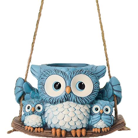 Aus Kunstharz Mit Eulenmotiv Schwingtopf In Tierform