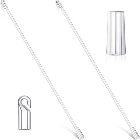 60CM swivel rod, 24-inch Venetian blind rod hook handle transparent rod accessories curtain accessories (1/5)