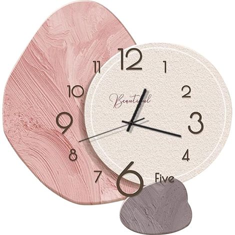 1 Horloge Murale, Silencieuse, Porcelaine Cristalline, Style Nordique, Aiguilles Métalliques, Pour Salon, Cuisine, Bureau (1/5)