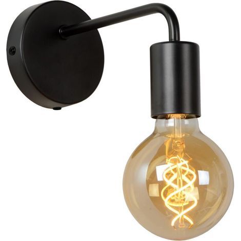 Applique murale intérieure en métal noir avec culot E27 - modèle 47298486 (1/5)