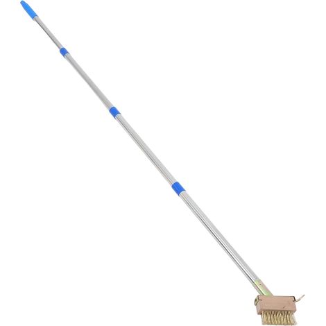 Brosse à Désherber à Manche Long en Acier Inoxydable, 1 Set Fil Cuivre Plaqué, Structure à Tiges Multiples, pour Joints de Pavés et Mousse (1/5)