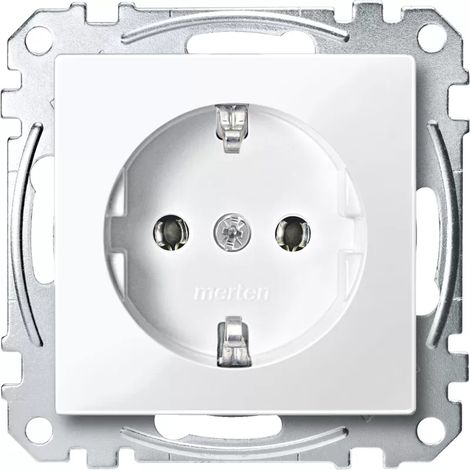 Merten SCHUKO-Steckdose pws/gl Schraub-Liftklemme MEG2401-0319 (1/2)