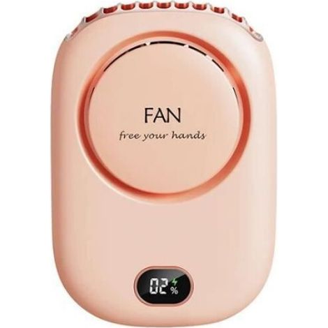 Ventilateur Portable - Batterie 2000 mAh - 3 Vitesses - Rechargeable USB - Pour Extérieur - Rose - 1 Pièce