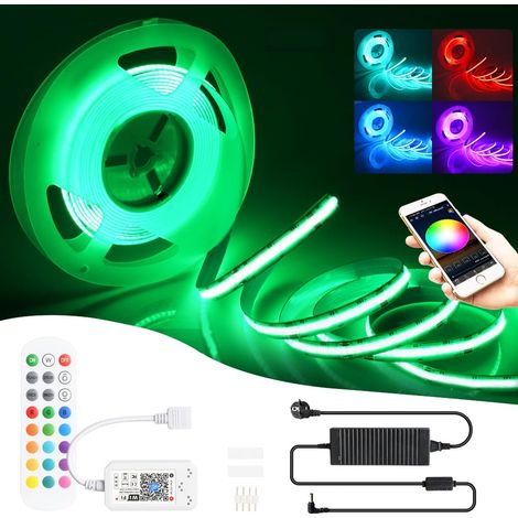 10M Wifi COB RGB Ruban Led Chambre 576led/M 5760leds 24V Bande LED Rubans à LED dimmable Led Strip avec télécommande (1/5)