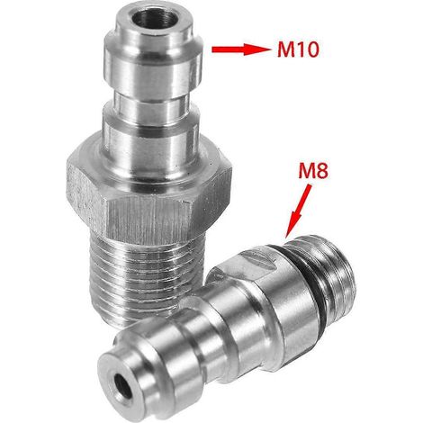 Raccord de remplissage PCP en acier inoxydable 8 mm pour réservoir d'air unidirectionnel Foster M10 M81.0 (1/2)
