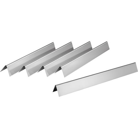 BBQ-Toro Edelstahl Flammenverteiler Set (5 Stück) 55 x 5 cm Aromaschienen