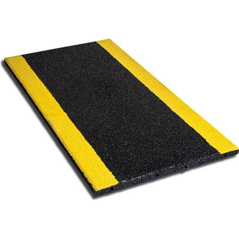 Tegola di gomma per tetto piano - 50 x 100 cm - spessore 30 mm - Nero/giallo (1/3)