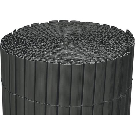 Cañizo PVC Premium 14mm de ocultación media-alta antracita 1,5x3m reforzado