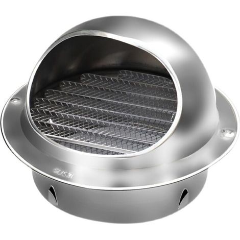 Round Ventilator with Stainless Steel Grille, Round Vent Cover, Wall Mounted Exhaust Outlet, 100mm Air Vents (1/5)