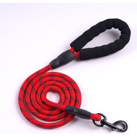 Hundeleine, lange Leine mit gepolstertem Griff, für kleine, mittlere und große Hunde, 1,2 cm dick, 3 m lang, dunkelblau. (1/5)