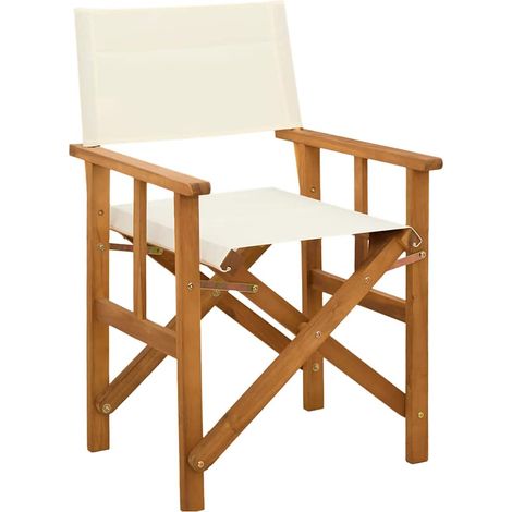 vidaXL Silla de director madera maciza de acacia (1/2)