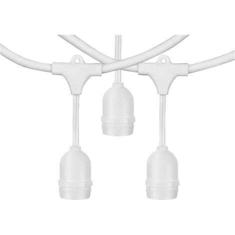 LUCI P/GAZEBO OMBRELLONE 10 M C/10 PORTALAM BIANCO - 1 pezzo