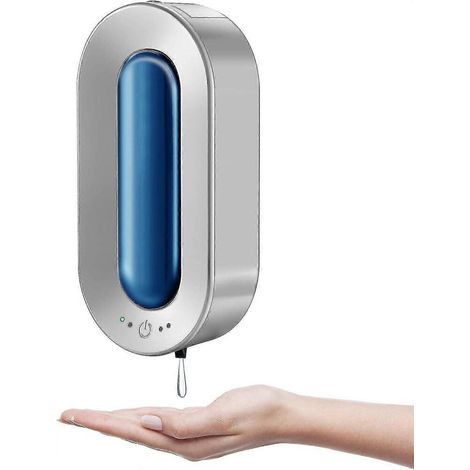 Distributeur automatique de savon et de gel hydroalcoolique mural sans contact, à piles-AquaForge (1/5)