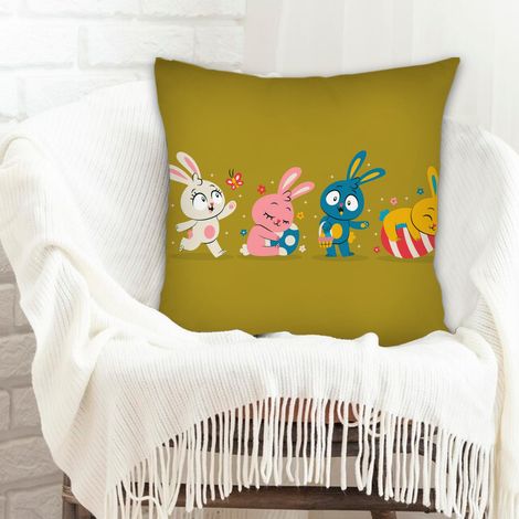 Housse de coussin décorative doux pour décoration de Pâques pour la maison et la chambre (1/5)