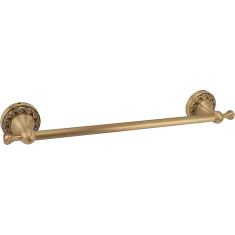 Porte-serviettes en cuivre rétro gain de place 40 cm, multifonctionnel, inclinable, accessoire de salle de bain style antique (1/5)