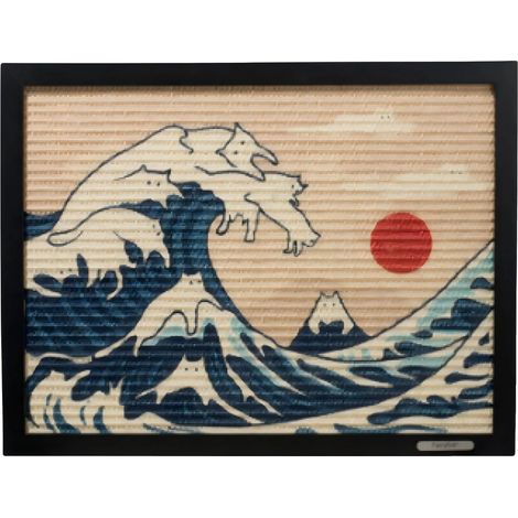 Alfombrilla rascadora, material de sisal duradero, impregnada con hierba gatera, Surfing Cat (1/2)