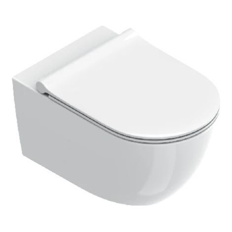 Wc Sfera Sospeso 55x35 cm Scarico Silentech 2.0 Up-Fix Bianco