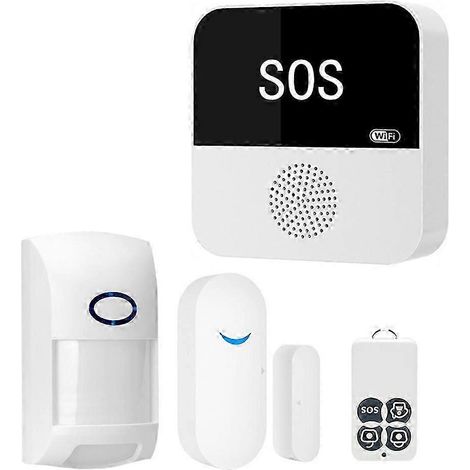 Passerelle intelligente sans fil Wi-Fi, dispositif d'appel d'urgence SOS, alarme vocale, détecteur de porte magnétique infrarouge antivol kns (1/5)