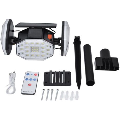 BUNTHAUS Applique Solaire 164 LED IP65 tanche 2000LM Haute Luminosité Lampe Solaire Décorative pour Jardin Cour (1/5)