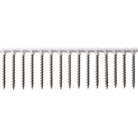 Scell-It – Bande de 1000 vis à plaque de plâtre 3,5x35 – Acier phosphaté – Tête trompette crantée – Vissage rapide et efficace