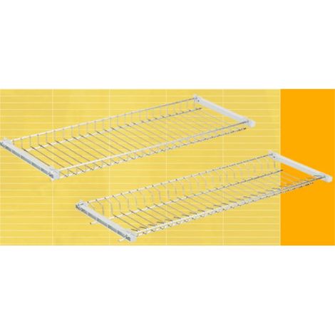 Set scolapiatti e scolabicchieri in acciaio inox con mobiletto 85 cm 92185