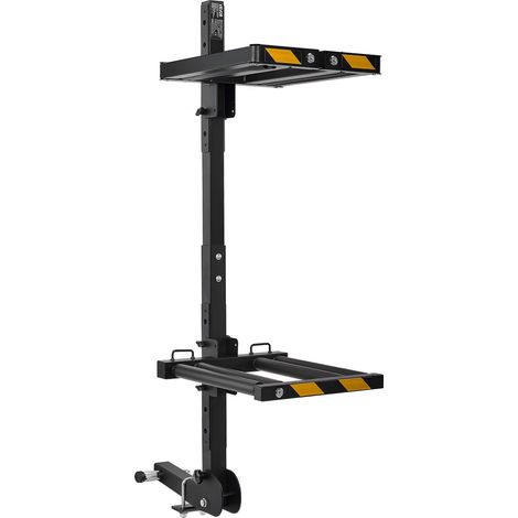 Support de ski et snowboard à fixer sur attelage, compatible récepteur 50 mm, capacité 6 paires de skis ou 4 planches, inclinaison et verrouillage à clé, sangle de sécurité incluse. (1/5)