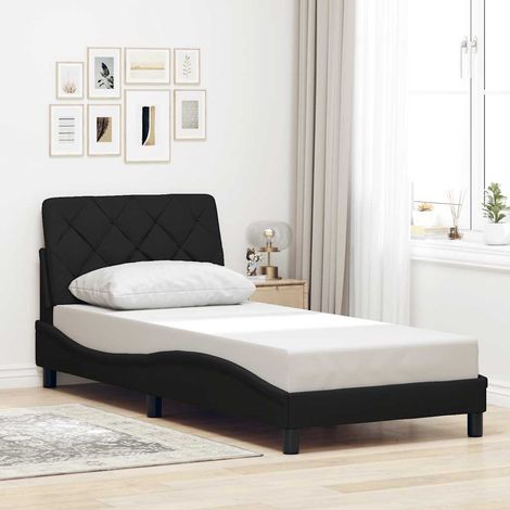 Bettgestell ohne Matratze Schwarz 90x200 cm Stoff