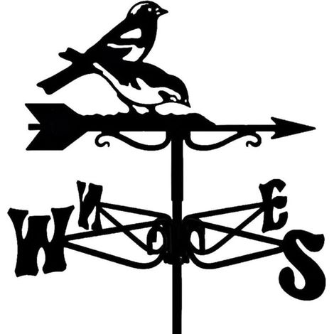 Girouette en Métal pour Toit Jardin Cour Métal Évider Girouettes Oiseau Girouette avec Ornement Animal Girouettes pour Cabanons Toit Jardin Ferme Extérieure Utilisation Facile (1/4)