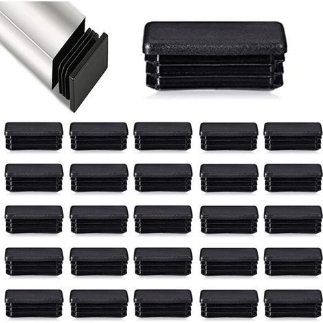 40 x 30 mm Bouchons à lamelles, Insert de conduit de clôture pour chaises à poteaux tubulaires et meubles 40 pièces (1/4)