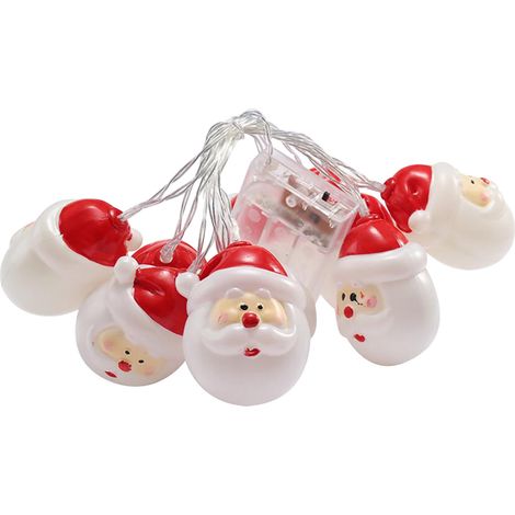 Guirlande Lumineuse De Noël - 10 Led - Éclairage Décoratif Pour Arbre Intérieur Extérieur - Figurine Bonhomme De Neige - 1 Pièce (1/2)