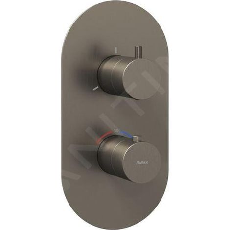 Ravak Espirit - Mitigeur thermostatique encastré pour 3 appareils, graphite brossé X070326 (1/3)
