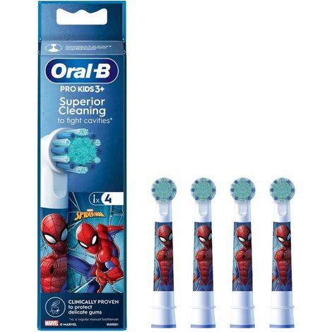 Oral-B - Ersatzköpfe Spiderman, 4 Stück 8006540805237