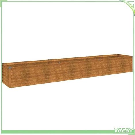 Carré potager surélevé - FAFEICY - 151977 - Acier Corten - 291 x 50 x 36 cm - Couleur rouillée (1/5)