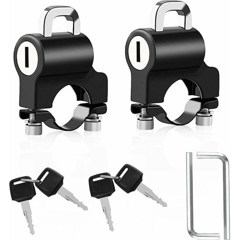 cadenas de seguridad, de aleación de aluminio, resistentes a la corrosión, con llaves, para cascos de motocicleta y scooters. (1/5)