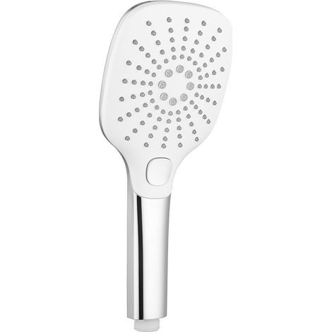 Douchette massante avec bouton, 3 fonctions, buses en silicone, 109x109mm, ABS/chrome (1/2)