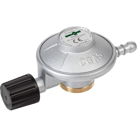 Brunner 0712078N Regolatore Gas Attacco Portagomma, Gasreg Cartridge, 30 MBar, Cartucce Gas Filettate En417 (1/2)